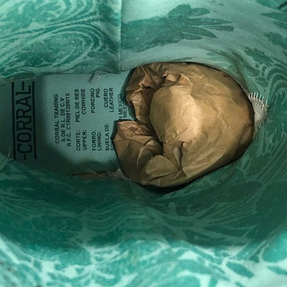 Corral Women's Orix Full Embroidery and Hand Painted & Studs Brown Size 8.5 - Picture 7 of 14